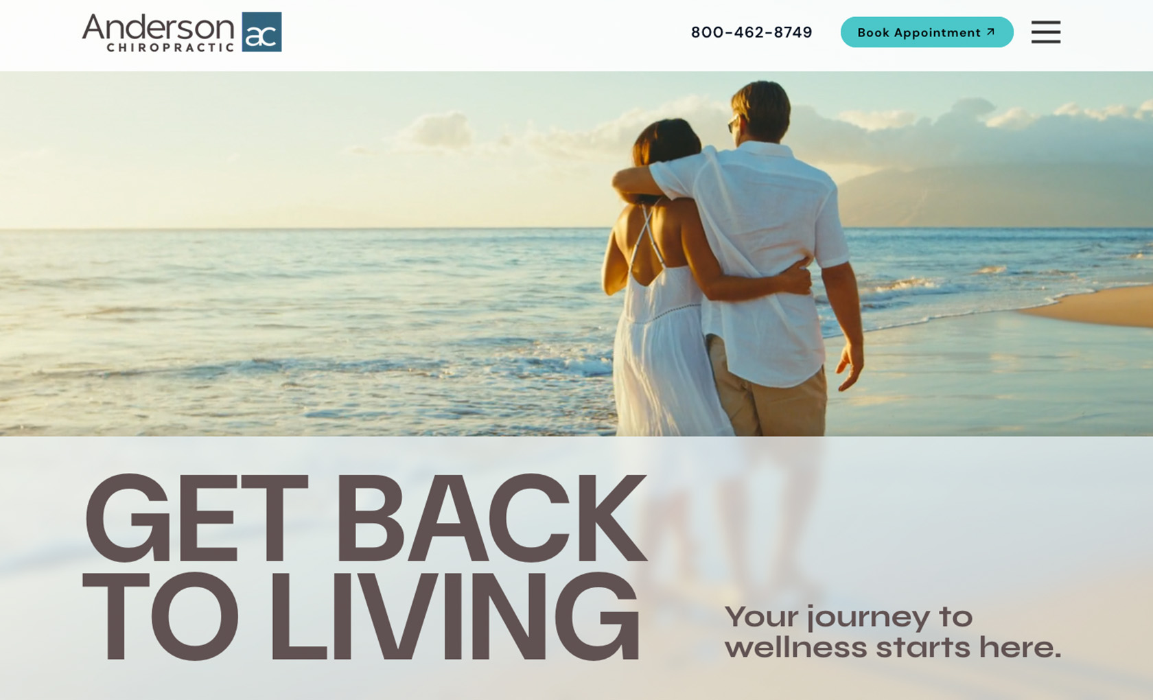 Zurich (Light) desktop view of website